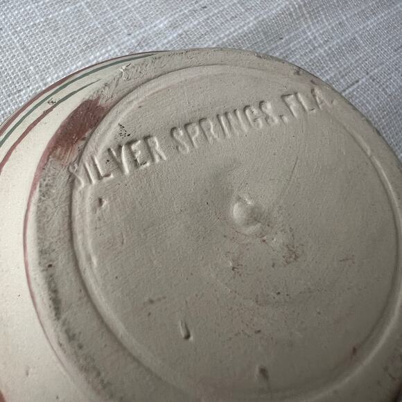 VTG 50s Handmade Studio Pottery Flower Frog Henry Graack Silver Springs Florida - Picture 8 of 10